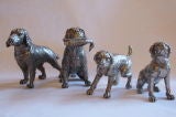 Salt & Pepper Spaniels in Pewter