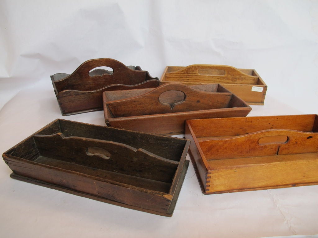 Mid-20th Century English Cutlery Boxes For Sale