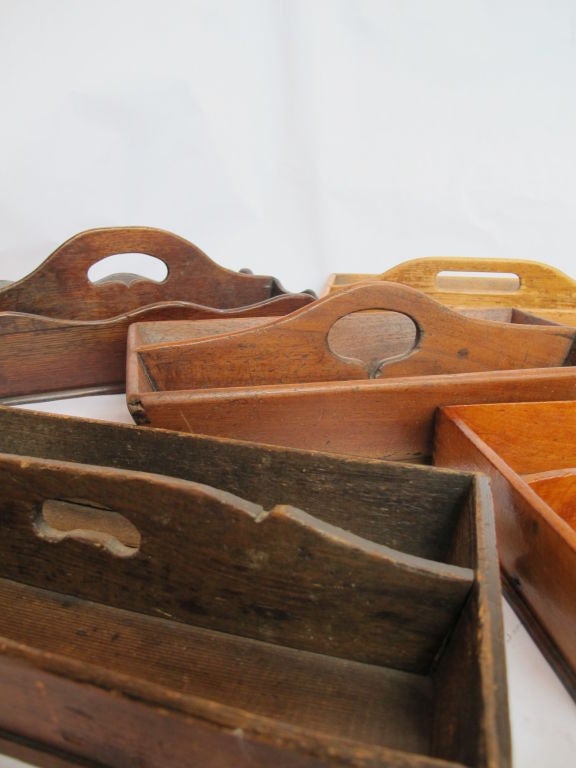 Elm English Cutlery Boxes For Sale