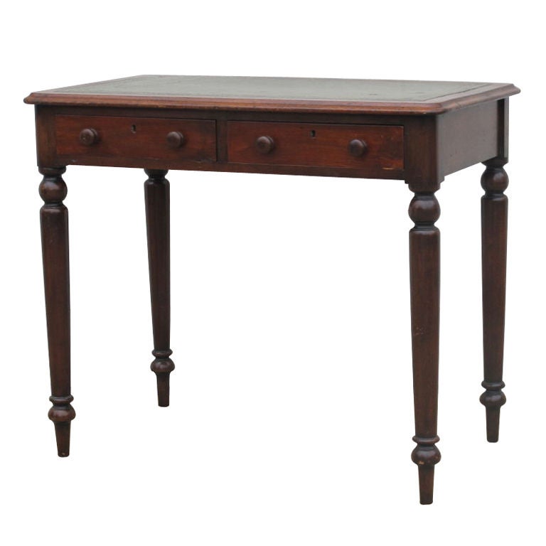Green Leather Top Desk at 1stDibs