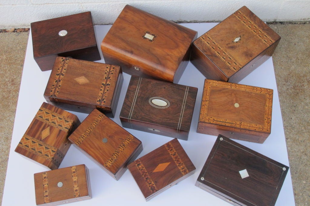 English Marquetry Boxes For Sale 1
