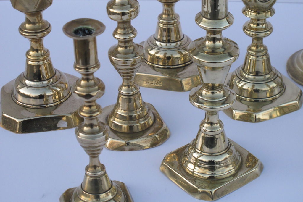 20th Century Victorian Brass Candlesticks