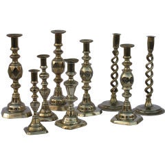 Victorian Brass Candlesticks