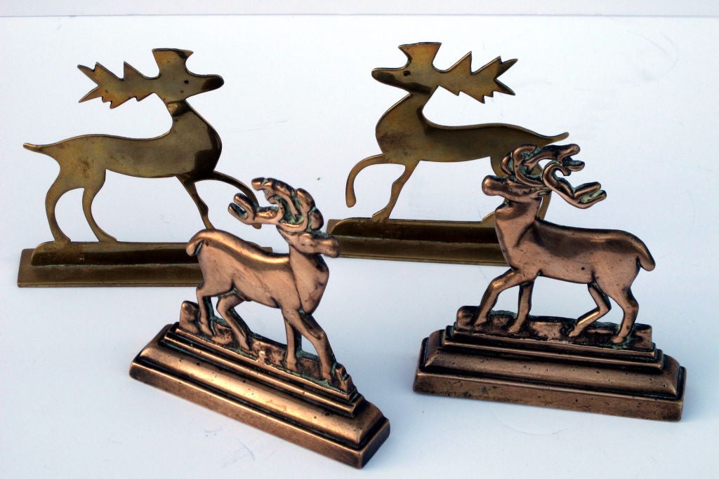 Brass Deer Mantel Ornaments For Sale at 1stDibs