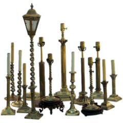 Brass Candlestick Lamps