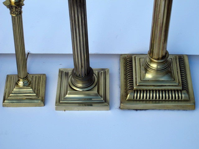 Brass Candlestick Lamps For Sale 1