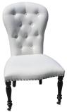 Button Back Side Chair