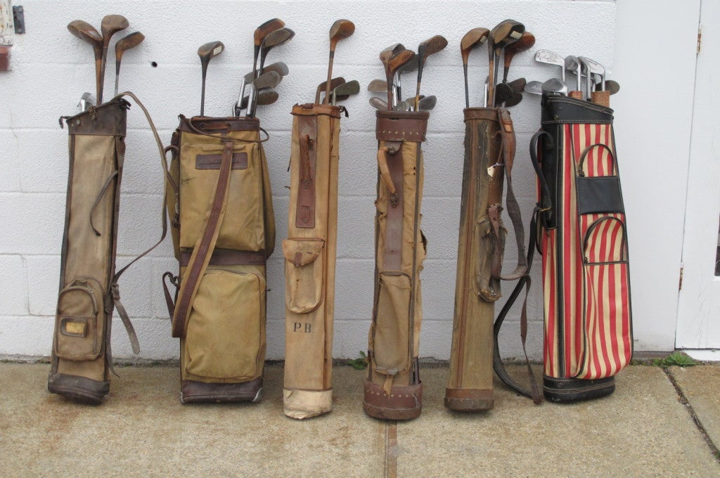 Collection of vintage English Golf clubs and bags. Great memorabilia and decoration. Sold as set only $ 5400