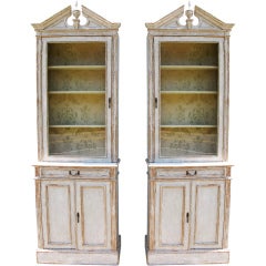 Pair French Narrow Bookcases