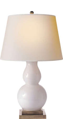 Gourd White Glass Table Lamp