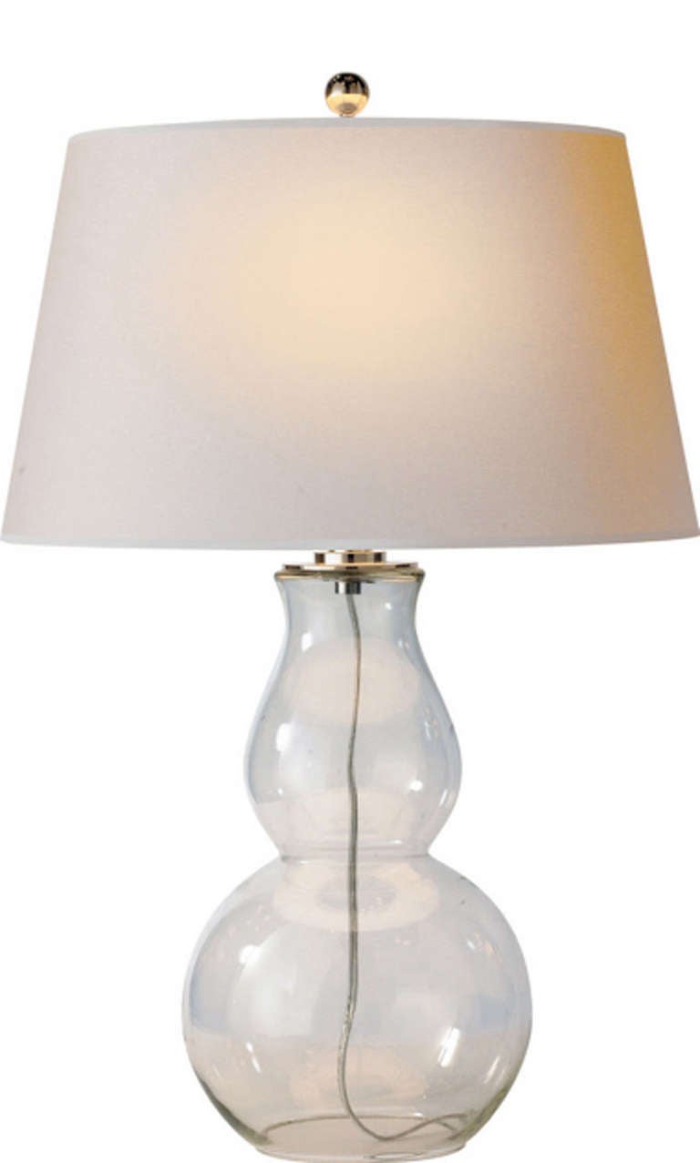 Gourd Table Lamp in Clear Glass For Sale at 1stDibs