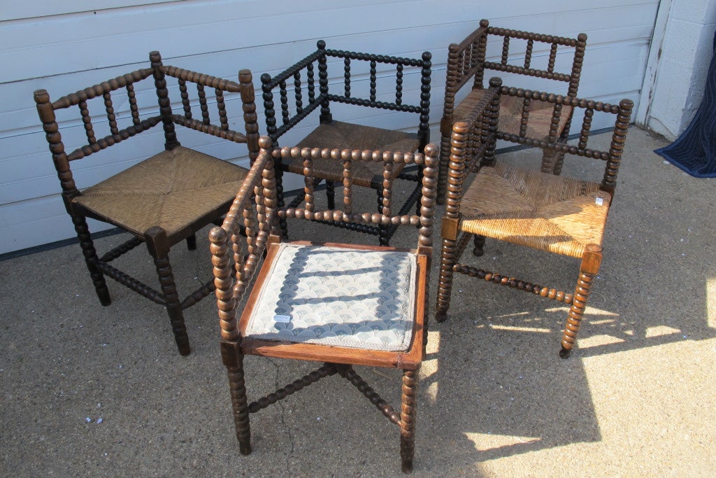 20th Century Collection of Bobbin Corner Chairs