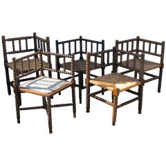 Collection of Bobbin Corner Chairs