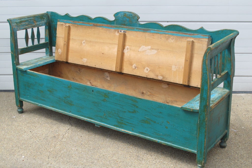 20th Century Dutch Painted Bench