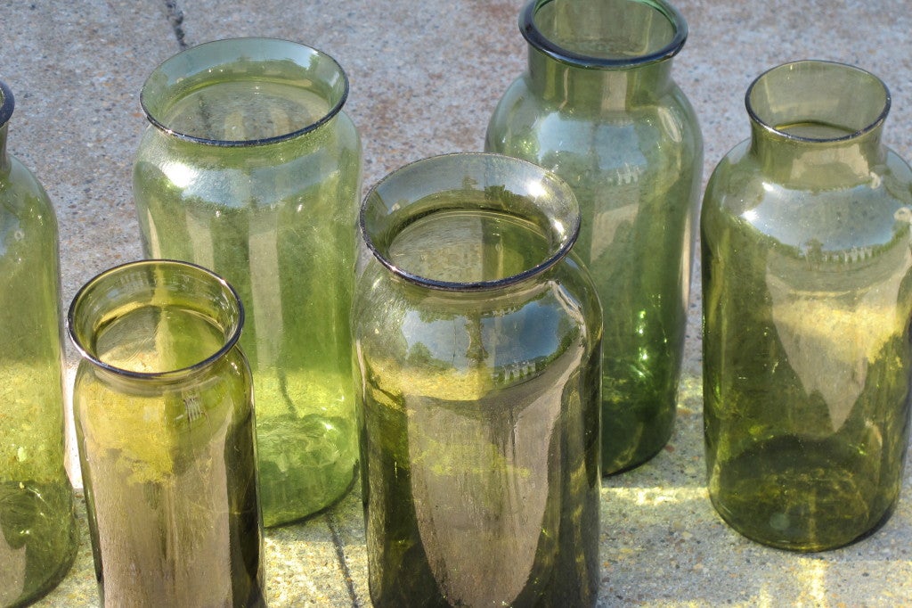 Glass French Storage Jars For Sale