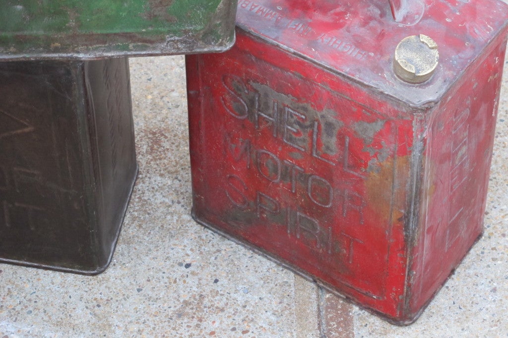 Mid-20th Century Vintage Shell Gas Cans For Sale