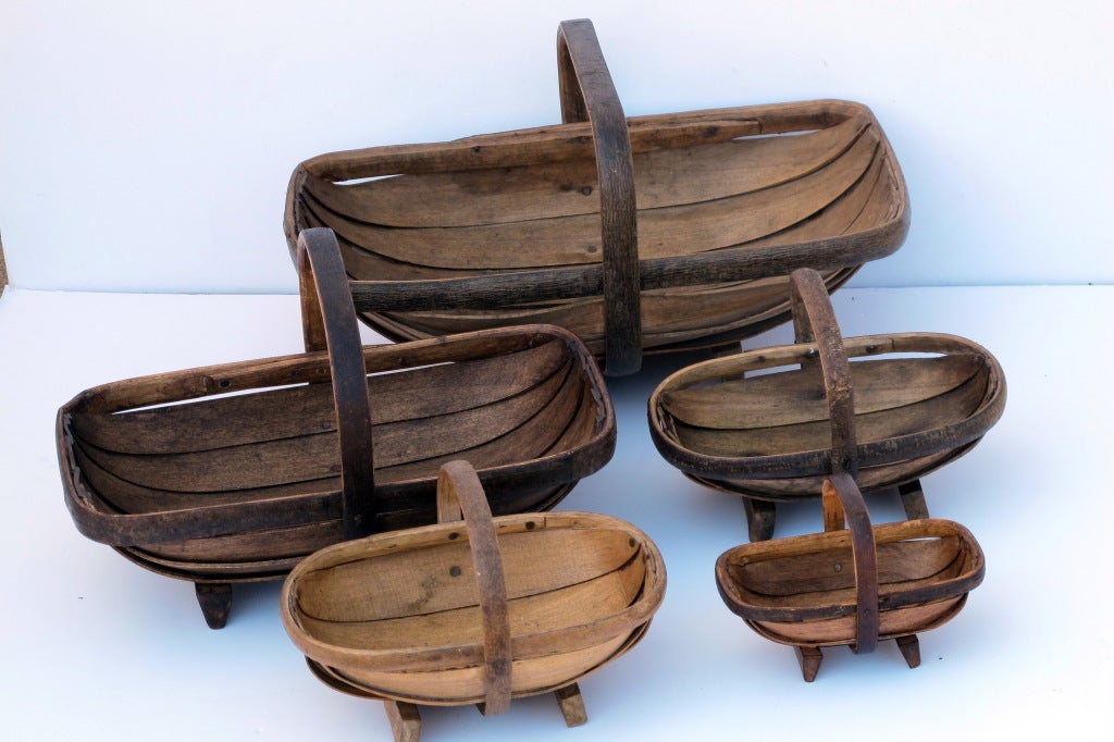 Willow Vintage English Trugs For Sale