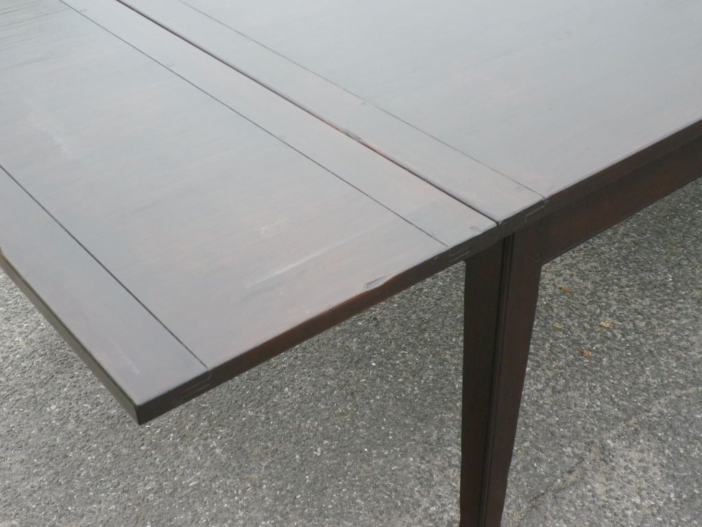 Contemporary Custom Made Dining Table with Extending Leaves For Sale