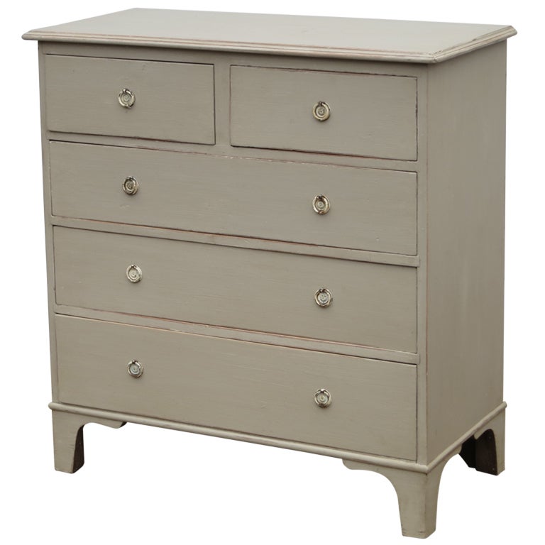 English Pine Painted Chest of Drawers For Sale