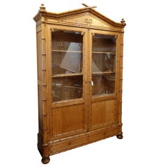 French Faux Bamboo Cabinet