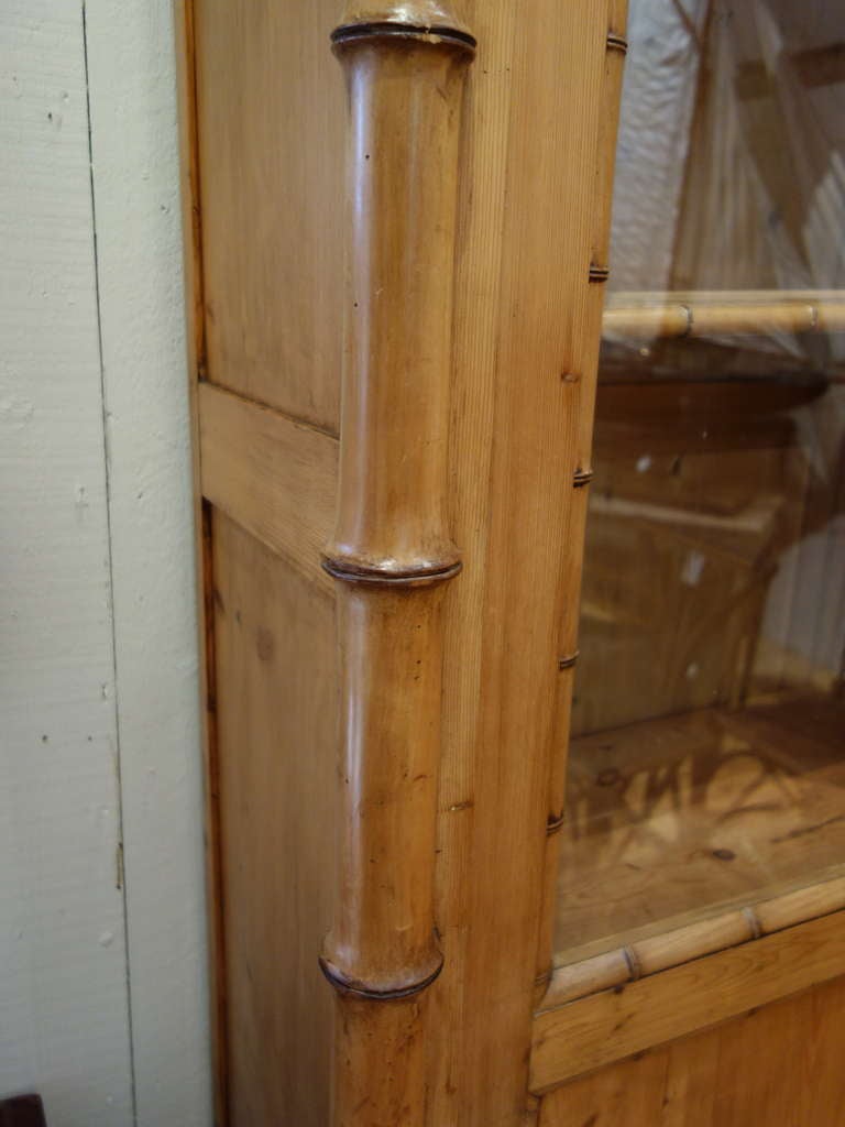19th Century French Faux Bamboo Cabinet