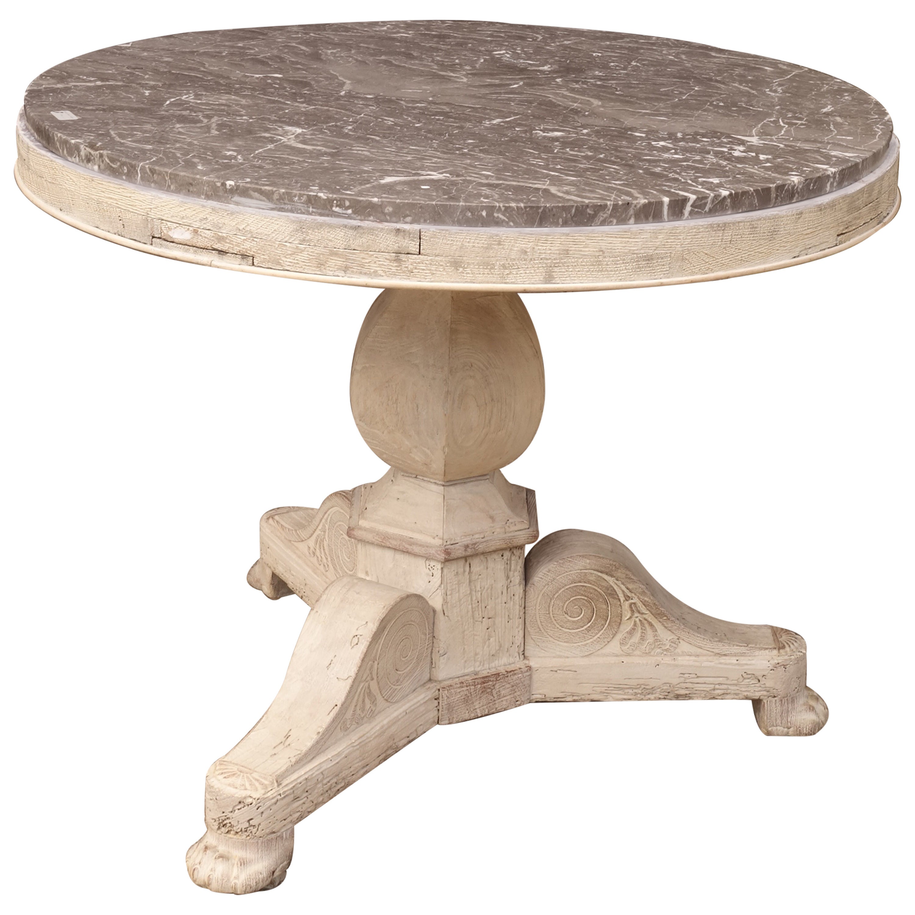 French Marble Top Table For Sale