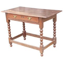 Antique English Bobbin Side Table