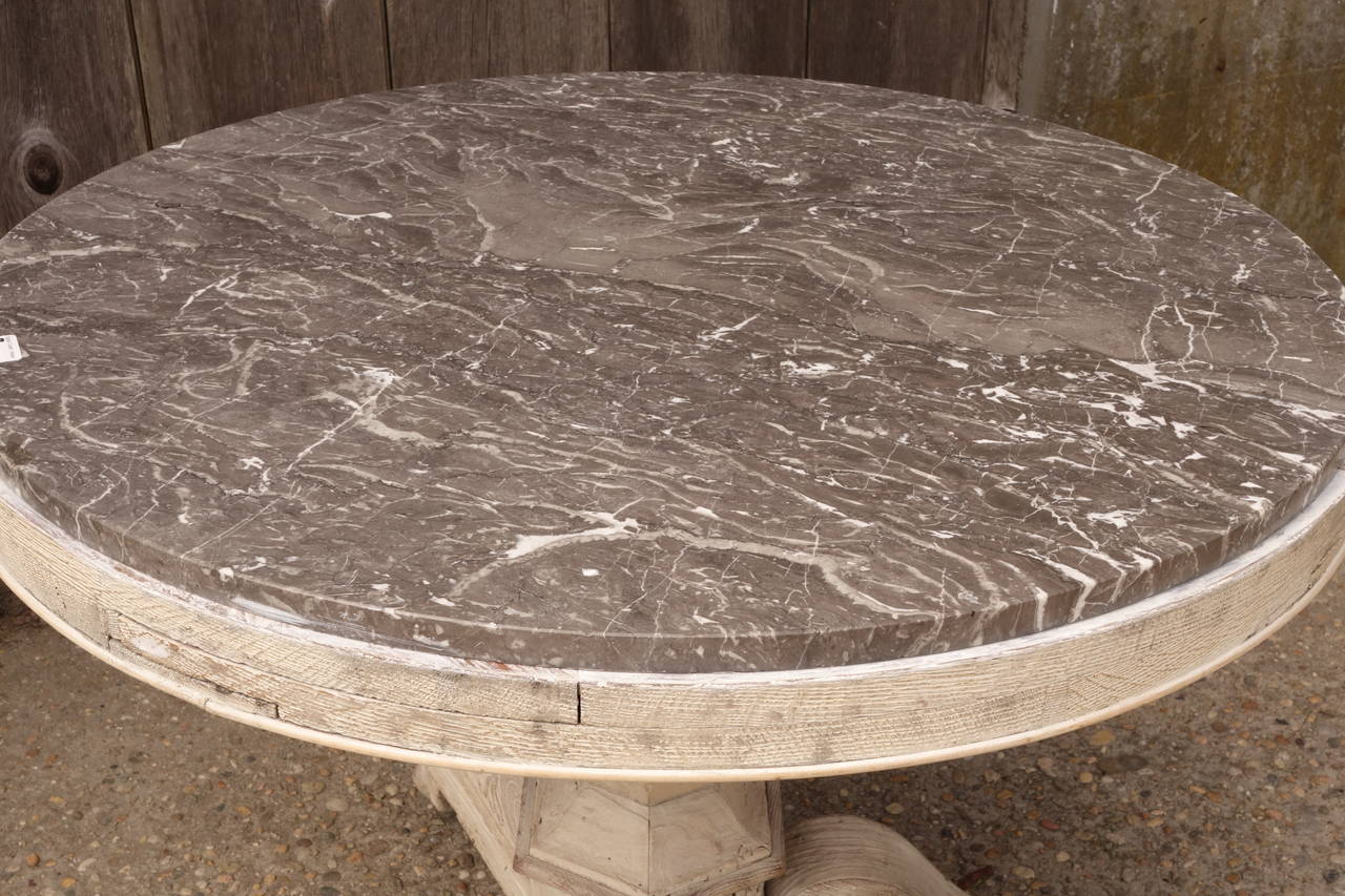 French Marble Top Table In Good Condition For Sale In Bridgehampton, NY