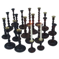 English Barley Twist Candlesticks