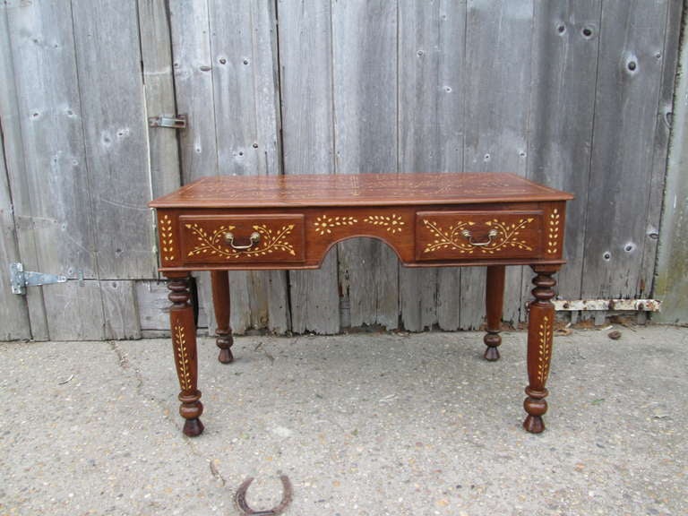 Teak Inlaid Desk