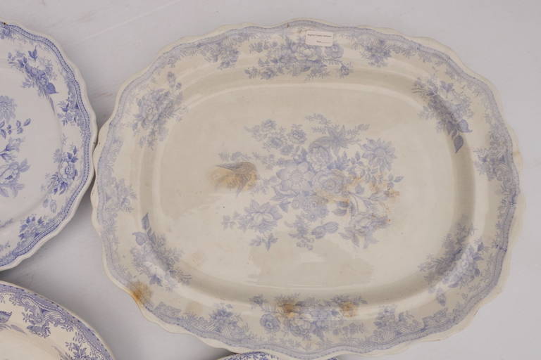 19th C blue and white English Platters,transfer ware pheasant pattern, various sizes. some old staining. sold separately.
Priced from $ 185 - $395 each