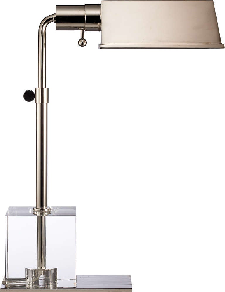 Jennings Pharmacy table lamp in Bronze and crystal 
Measures: Height: 16½