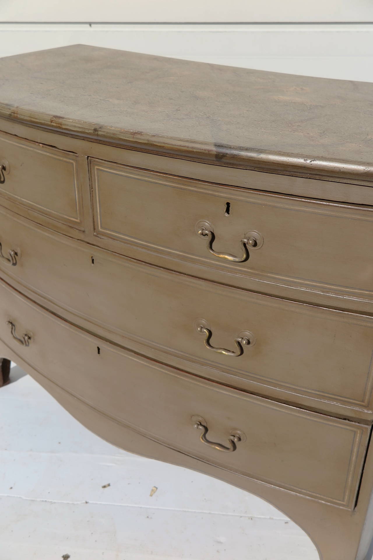 British Regency Faux Marble-Top Chest of Drawers For Sale