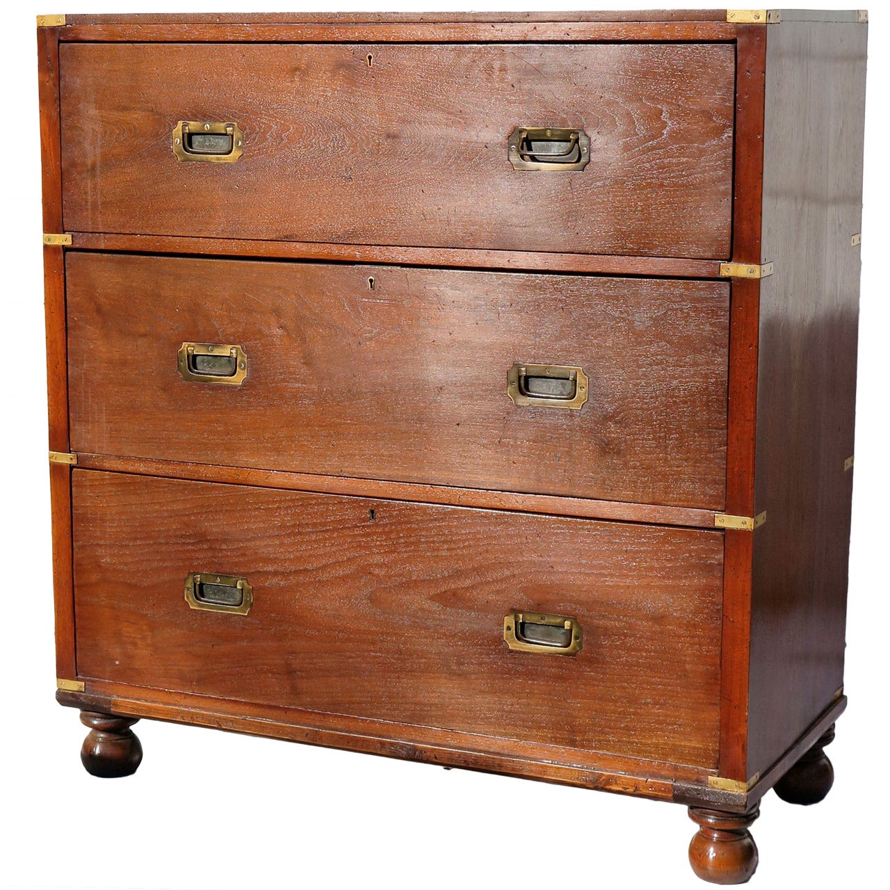 English Campaign Chest of Drawers