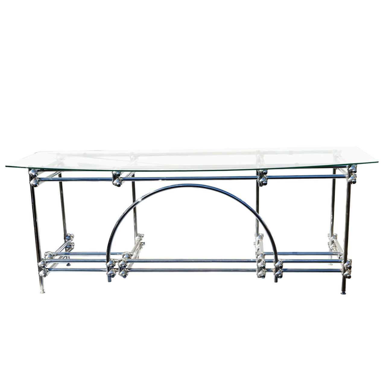 French Chrome Desk For Sale