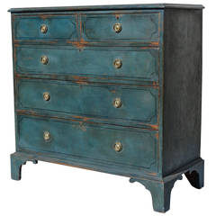 Antique English Blue Chest
