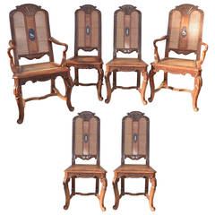 Set of Six Italian Chairs