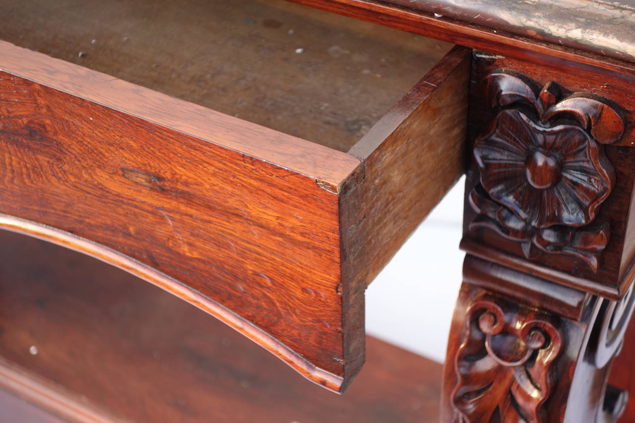 19th Century Marble Top Console For Sale