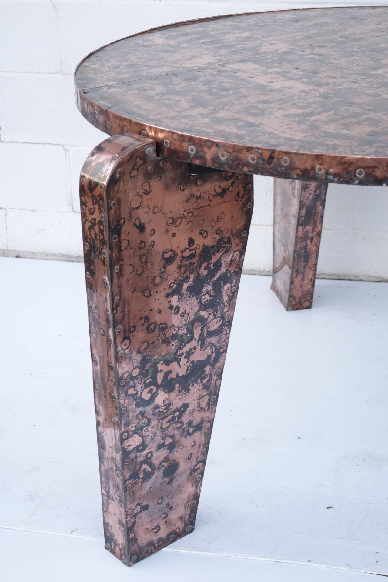 British Unusual Copper Table For Sale