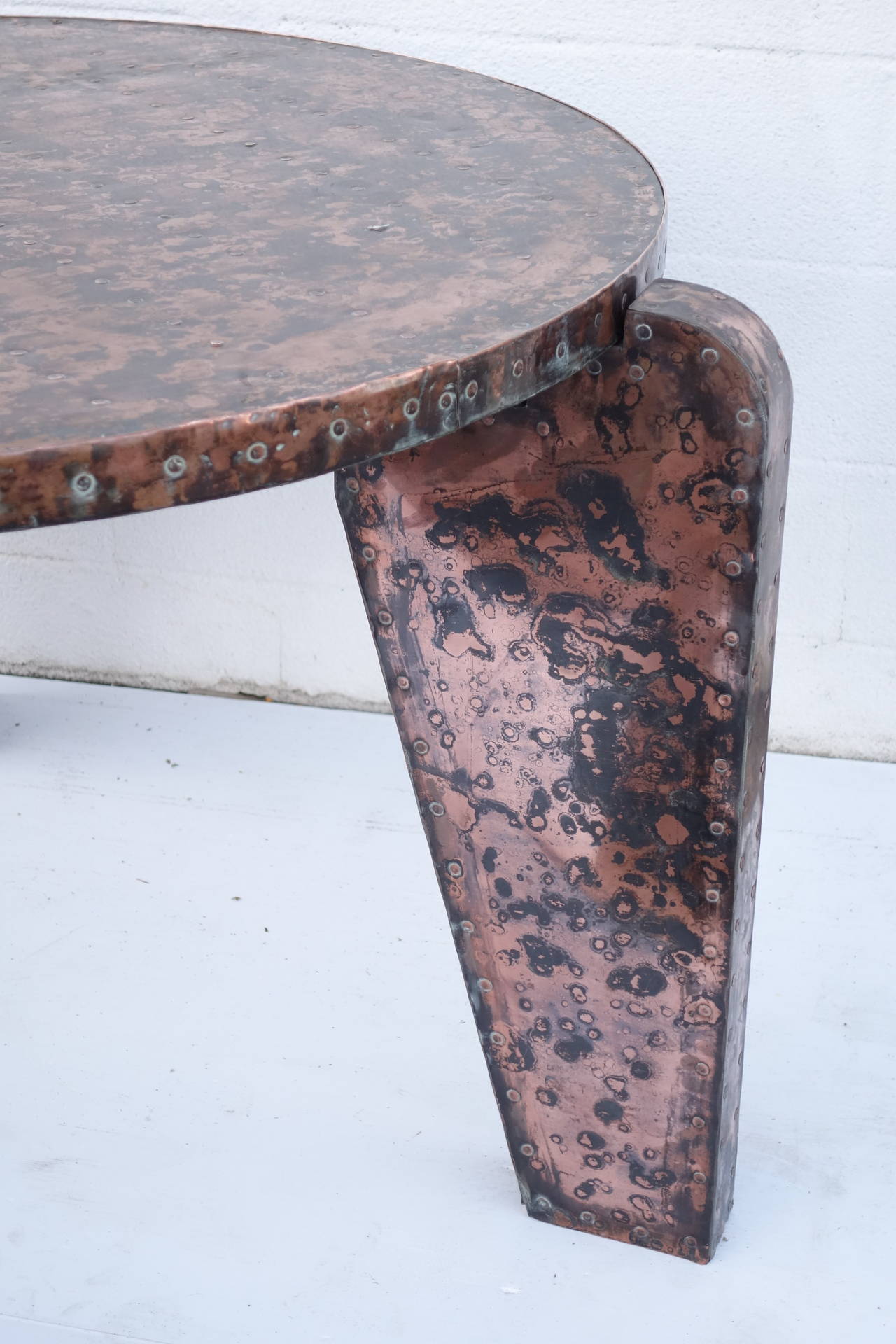 Unusual Copper Table For Sale 2