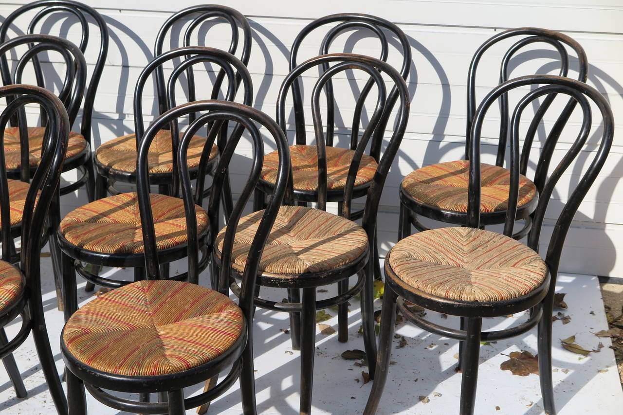 French Bistro Chairs - SIX AVAILABLE In Good Condition For Sale In Bridgehampton, NY