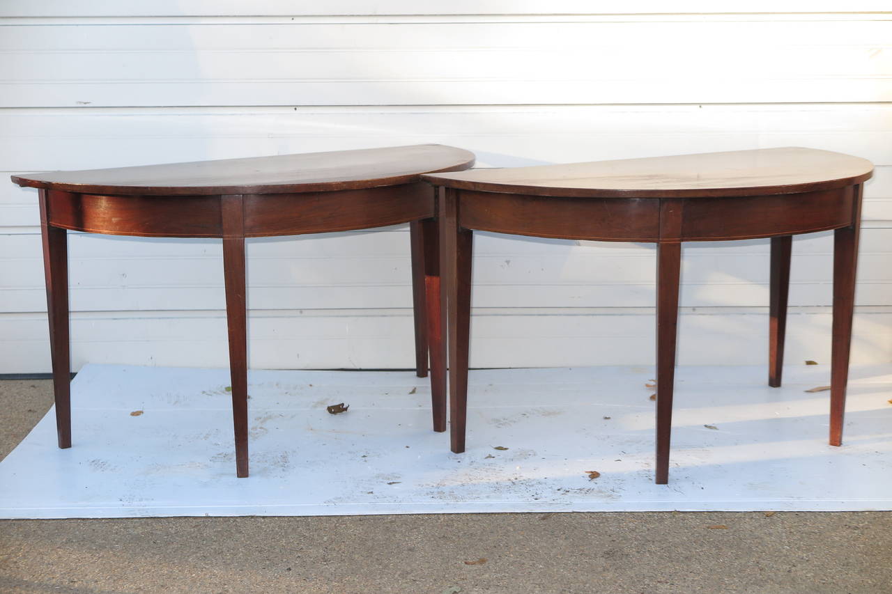 Pair of Demilune Tables