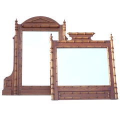Faux Bamboo Mirrors