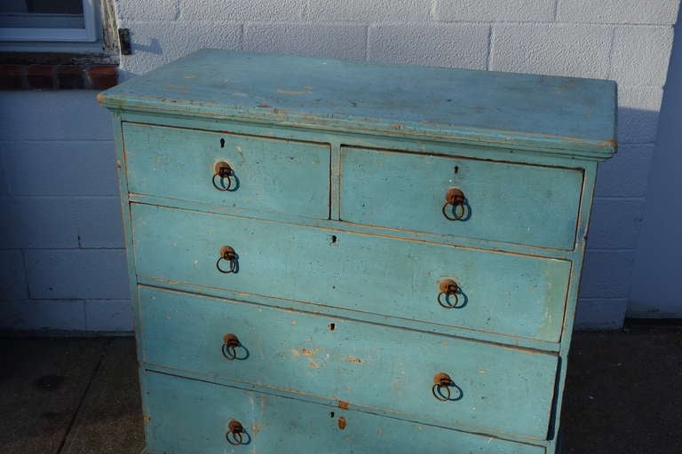 Large Dresser in Old Blue Paint at 1stdibs