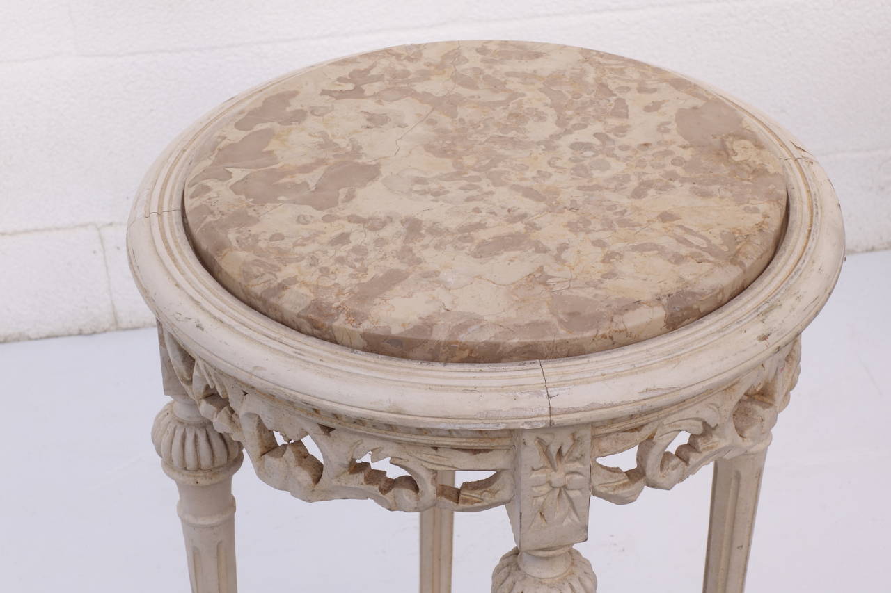 19th Century French Marble Top Gueridon For Sale