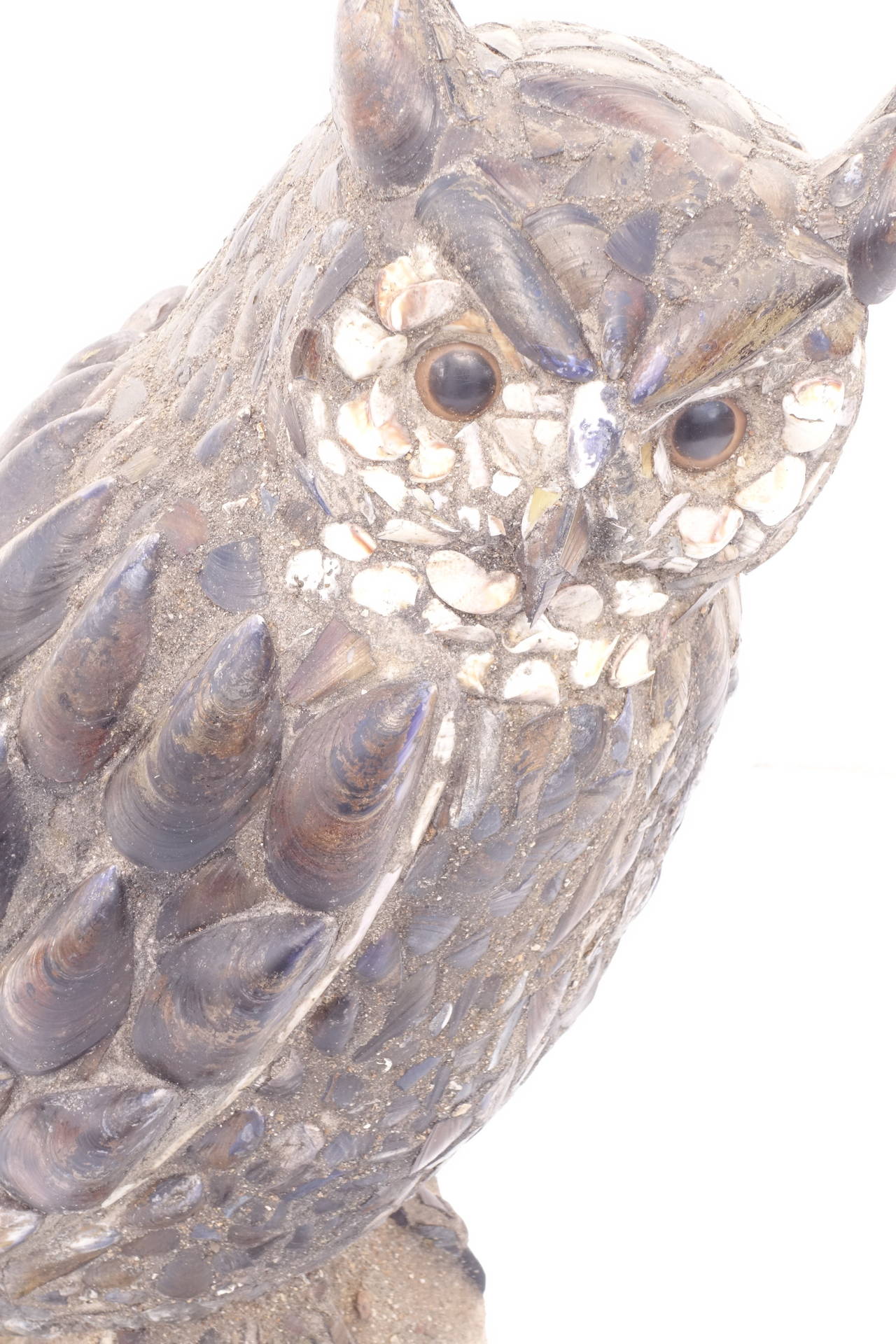 British Folk Art Owl Sculpture