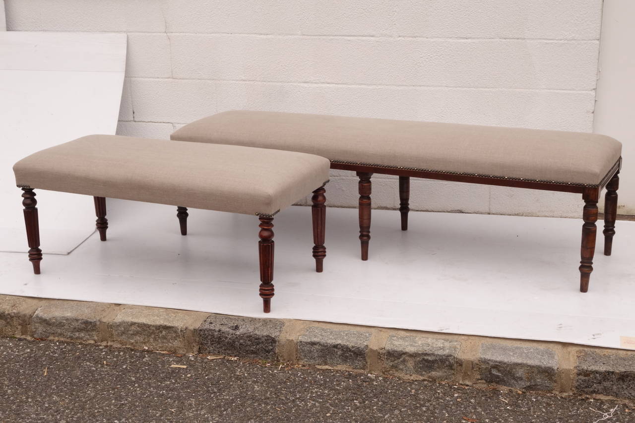 Benches with Antique Components In Good Condition For Sale In Bridgehampton, NY