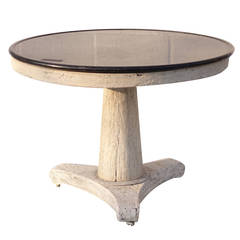 Oak Table with Marble Top to Base 8