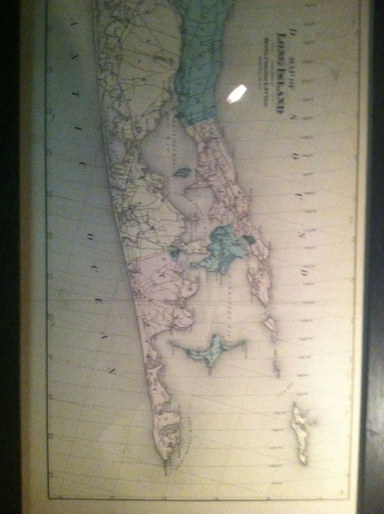 American Original 1873  Map of Long Island,  Beers, Comstock  55 ins w
