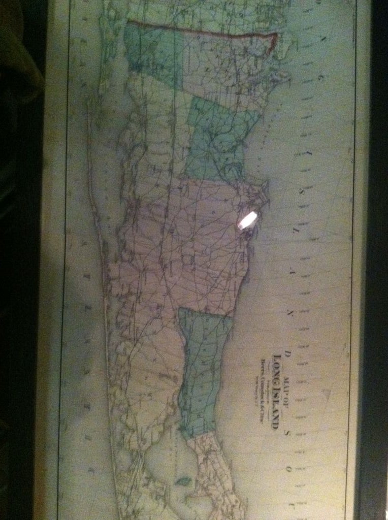 Original 1873  Map of Long Island,  Beers, Comstock  55 ins w 1